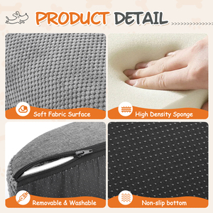 Nobleza di lusso in schiuma a 5 passi rampa per cani accessorio per animali con rullo per pelucchi scala modello animale letto in tessuto per gatti - Product Image 3