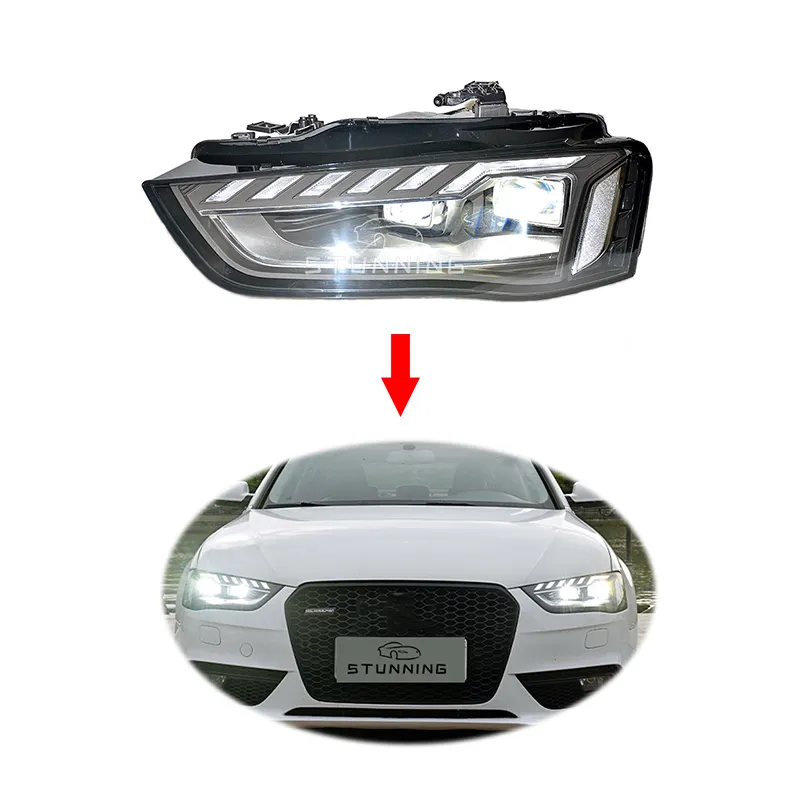 ไฟหน้ารถยนต์ LED 2020-2021,อัพเกรดเป็นชุดไฟหน้าสำหรับ Audi A4 B8 PA B8PA B8.5 2012-2016แบบปลั๊กแอนด์เพลย์