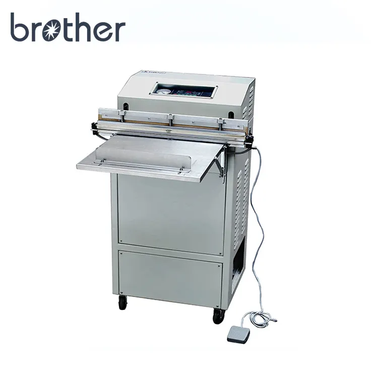 DZ-600W Brother External Nozzle Gas Nitrogen Filling Fish Meat Food Vacuum Sealing Packing Machine Plastic Automatic CE ISO9001