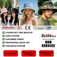 Topi Bucket Denim Vintage Berwarna Khusus dengan Logo Kustom, Pinggiran Berjumbai, untuk Pesta dan Penggunaan Sehari-hari