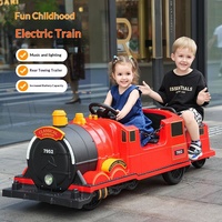 Tren Eléctrico Doble para Niños 2026 con Remolque, Coches de Juguete Eléctricos de 12V para que los Niños Conduzcan, Coche Eléctrico para Niños