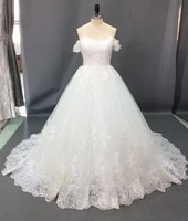 2024 personnaliser princesse traditionnelle hors épaule appliques dentelle robe de mariée grande taille robe de mariée pur blanc ivoire robe de mariée