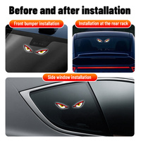Feu de plaque d'immatriculation LED œil de démon, phare universel pour voiture et moto, décoration modifiée, lumière unique, accessoires automobiles