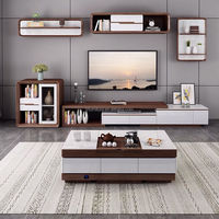 Table basse et meuble TV modernes en bois, écologiques, personnalisables et de haute qualité pour appartements et hôtels