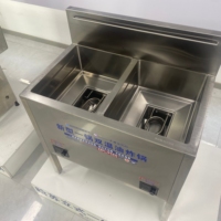 Friteuse électrique double cuve Hansu 40L avec affichage numérique de la température, 6000W, équipement de restauration commerciale