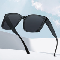 Lunettes de soleil surdimensionnées carrées avec protection UV, verres miroir, montures de prescription, lunettes de protection TR90, monture TAC