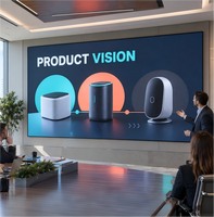 Écran LED vidéo mural intérieur ultra-fin P1.25 avec angle de vision de 160 degrés pour salle de conférence