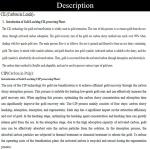 Impianto di Lavorazione dell'Oro CIP da 50 TPD ad Alto Tasso di Recupero, Macchinario per Estrazione dell'Oro con Tecnologia Carbon in Pulp per la Separazione dell'Oro - Product Image 5