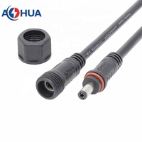 AOHUA DC 5.5*2.1/5.5*2.5 mâle femelle connecteur d'alimentation cc ip65 12v dc 5.5x2.1mm mâle femelle adaptateur jack connecteur led