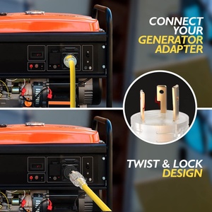 Linsheng 12 Inch <span class=keywords><strong>3</strong></span> <span class=keywords><strong>Prong</strong></span> NEMA L5-30P Để 14-50R Nữ Với Xử Lý Chỉ Số Nguồn 30 Amp <span class=keywords><strong>Twist</strong></span> Khóa Để 50 Amp RV Máy Phát Điện Adapter Dây - Product Image 6