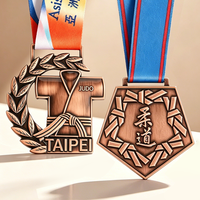 Médailles et rubans personnalisés en alliage de zinc 2D/3D pour sports de force, boxe, judo, taekwondo, karaté – Prix usine abordables