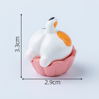 Accessoires de bijoux DIY créatifs et mignons en forme de petit animal (fesses de Corgi), technique d'huile coulante, emballage en sachet surprise pour voiture