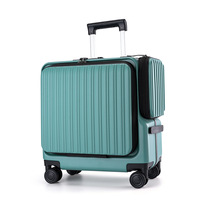 Valise de voyage multifonctionnelle minimaliste de luxe, à roulettes, ouverture frontale, design monobloc, pour affaires, avec serrure TSA