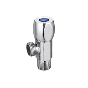Vanne d'angle à 90 degrés OEM durable au design moderne pour usage domestique, taille 1/2" 3/4", 2 voies, en acier inoxydable chromé - Product Image 1