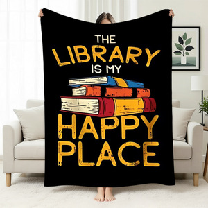 ผ้าห่มฟลานเนลสำหรับวางบนชั้นหนังสือ ผ้าห่มนุ่มสบายผิว ใช้ได้สองด้าน สำหรับใช้ในบ้าน สำนักงาน งีบหลับ พิมพ์ลายตามสั่ง ขายส่ง YH-MT086 - Product Image 3