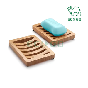 Bamboo Kitchen Sink Custom Soap <b>Dish</b> Bathroom Shower Sponge Bar Holder Bath Soap <b>Tray</b> <b>With</b> Drain <b>Rack</b> - Product Image 2