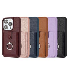 Porte-cartes de crédit d'affaires étui de téléphone en cuir portefeuille Coque téléphone portefeuilles de téléphone pour iPhone 16e 13 <span class=keywords><strong>Mini</strong></span> 15 16 17 Plus Pro Max - Product Image 2