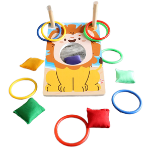 Jeu de puzzle en bois pieuvre ZQ-Baby avec anneaux, pour enfants de 5 à 7 ans, unisexe, idéal pour la maternelle et les jeux en famille, jeu de lancer de sacs de sable éducatif et amusant - Product Image 1