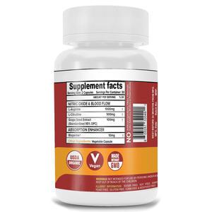 Les comprimés OEM L-Arginine Capsules fournissent le meilleur prix Supplément de pilules de L-arginine de qualité alimentaire 99% - Product Image 4