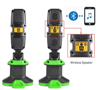 Lampe de travail portable LED COB 1500LM 20W IP65 rechargeable avec haut-parleur sans fil pour réparation automobile d'urgence et garage