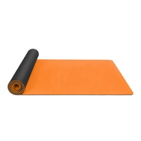 Tapis de yoga Yunchen double couche, gris clair bleu foncé, TPE EVA, qualité supérieure, exercice, découpe, imperméable, écologique, logo personnalisé