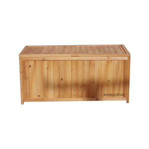 SDGS006-01Wooden Outdoor Storage Bench Large Deck Box garden shed