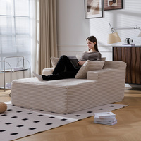 Canapé-lit sectionnel surdimensionné en velours côtelé, canapé sans structure, canapés-lits, fauteuil, mobilier de luxe pour appartement et hôtel, OEM ODM