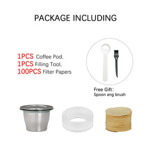 1Set de capsules de café réutilisables compatibles avec le papier filtre Nespresso <span class=keywords><strong>Espresso</strong></span> Coffee Filling Tool - Product Image 2