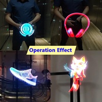 Ventilateur holographique 3D à œil nu de 180 cm, écran LED transparent, équipement publicitaire holographique, prise en charge OEM pour les publicités commerciales