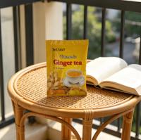 Sachets de thé au gingembre en vrac avec poudre de curcuma, sachets de thé au gingembre pyramidaux, thé pur à la racine de gingembre, thé aux herbes au gingembre pour la digestion