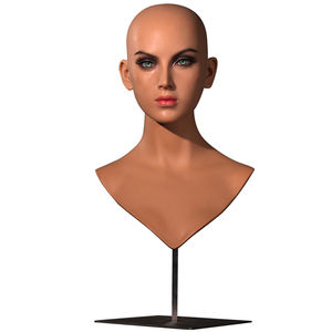 Cabeza de Maniquí de silicona suave de alta calidad de aspecto Real SHY HAIR Material personalizado cabeza de Maniquí de cabello humano Real - Product Image 5