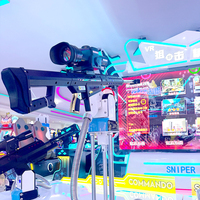 Grande machine d'arcade VR d'intérieur pour tir au sniper - Machine de jeu de tir familiale à monnayeur - Équipement de divertissement - Solution tout-en-un