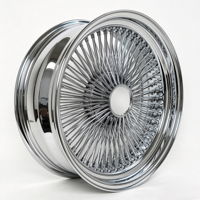 Jantes forgées Trurim Silver 72 rayons, chromées, à profil profond, style Lowrider, 22 et 24 pouces, 5x114.3 pour Mercedes W205 C63 CLS AMG