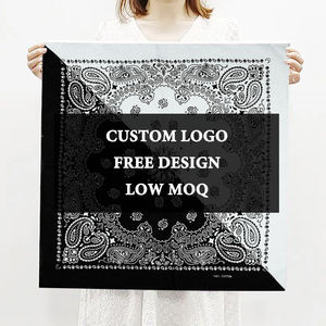 ผ้าโพกหัวสี่เหลี่ยมผ้าโพกหัวผ้าฝ้ายพิมพ์สองชั้นออกแบบโลโก้ได้ตามต้องการ - Product Image 1