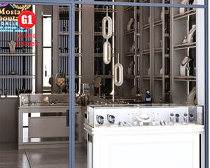 Diseño de Joyería Moderna Personalizada, Mostrador de Joyería de Madera, Vitrina de Relojes Personalizada, Exhibidor de Joyería con Luz LED - Product Image 6