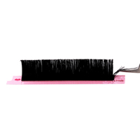 Fadvan OEM ODM Extensions de cils en cheveux synthétiques premium noir mat, longueur naturelle 0.03, en plateau pour cils Easy Fan