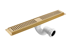 Desagüe de ducha lineal de acero inoxidable PVD dorado cepillado, desagüe de suelo para baño, uso comercial, compra a granel, ODM, OEM - Product Image 4