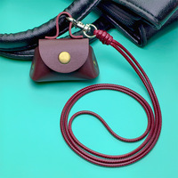 Dompet Mini Kulit Liontin Kalung Tas Penyimpanan Earphone Kelas Atas Niche Lanyard Dompet Mini Liontin Fashion