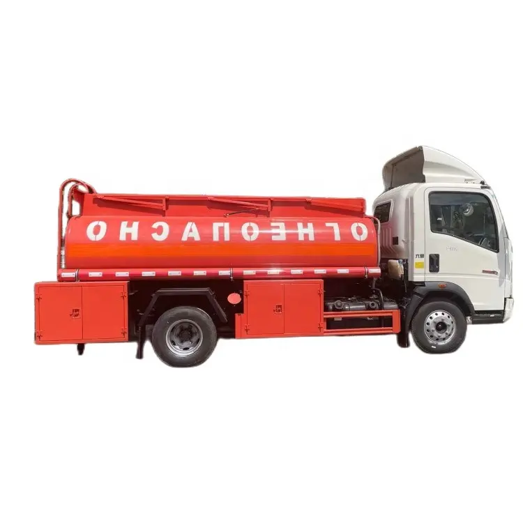 6 bánh xe 4x2 5m3 sinotruk HOWO nhiên liệu xe tải chở dầu lỏng, xe tải chở dầu di động xe tải giao hàng nhiên liệu xe tăng