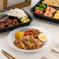 Assiettes alimentaires transparentes en PP, assiettes de service jetables robustes pour mariages, banquets, événements à domicile et traiteurs en extérieur