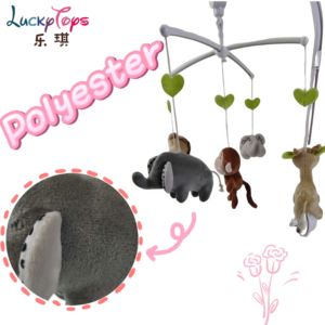 <span class=keywords><strong>Mobile</strong></span> <span class=keywords><strong>musical</strong></span> Animaux de la <span class=keywords><strong>jungle</strong></span> Ornement de berceau en polyester Jouet éducatif précoce Jeu d'intérieur Cloche de suspension pour bébé - Product Image 2