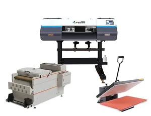 FEDAE DTF printer 60cm pakaian digital mesin cetak logo 2 buah i3200 kaus olahraga transfer printer untuk semua bahan FD70-2