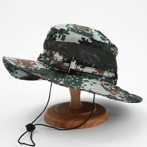 Chapeau de pêcheur pour la montagne, le camping et les activités de plein air, en coton, à large bord, camouflage, protection solaire, chapeau seau - Product Image 5