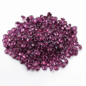 Оптовая продажа натуральных драгоценных камней алмазной огранки Гранат Круглый фиолетовый гранат камень