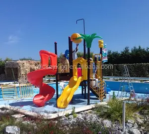 2022 new arrival kids water play equipment pool slide outdoor water park games