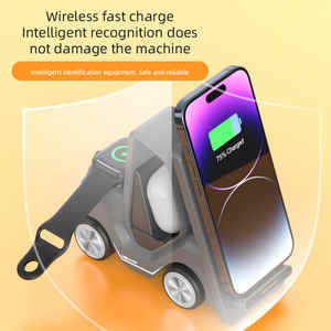 JEDI Fashion Shape 15W Multifonctionnel Charge Rapide Chariot Élévateur Support Mobile Type <span class=keywords><strong>Voiture</strong></span> <span class=keywords><strong>Chargeur</strong></span> Sans Fil Avec Veilleuse - Product Image 5