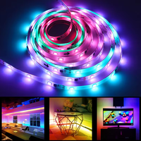 Bande lumineuse LED RGB 5050 DC12V étanche IP65, fonctionnement automatique sans contrôleur, 30 LED/m, Ra70, durée de vie de 30 000 heures