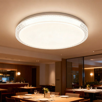 Plafonniers LED modernes à télécommande ronds avec motif de bordure de style moderne pour l'intérieur, lampe de plafond LED moderne pour la maison