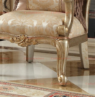 Canapés de salon sculptés à la main design français de nouvelle arrivée ensembles de canapés en tissu design couleur or