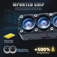 Feux antibrouillard LED laser ZDS4 12V 24V 130W à 4 lentilles, feux de conduite pour pare-chocs, remplacement pour moto 4X4 automobile